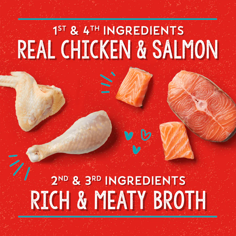 Lil' Bites Savory Stews Chicken & Salmon Dinner in Broth