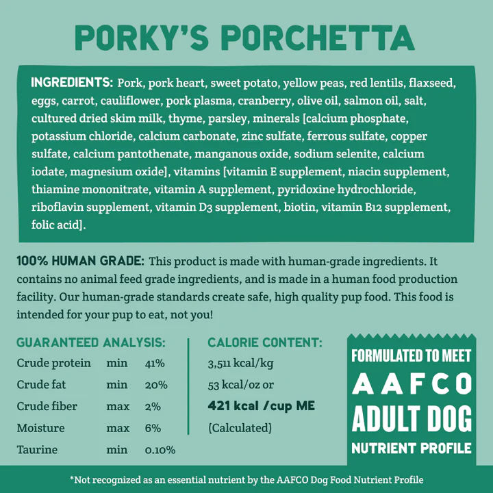 Cubies Grain free Porky's Porchetta Trial