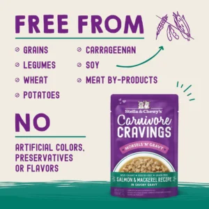 Carnivore Cravings Morsels'N'Gravy Salmon & Mackerel Recipe Pouch