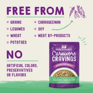 Carnivore Cravings Morsels'N'Gravy Salmon & Tuna Recipe Pouch