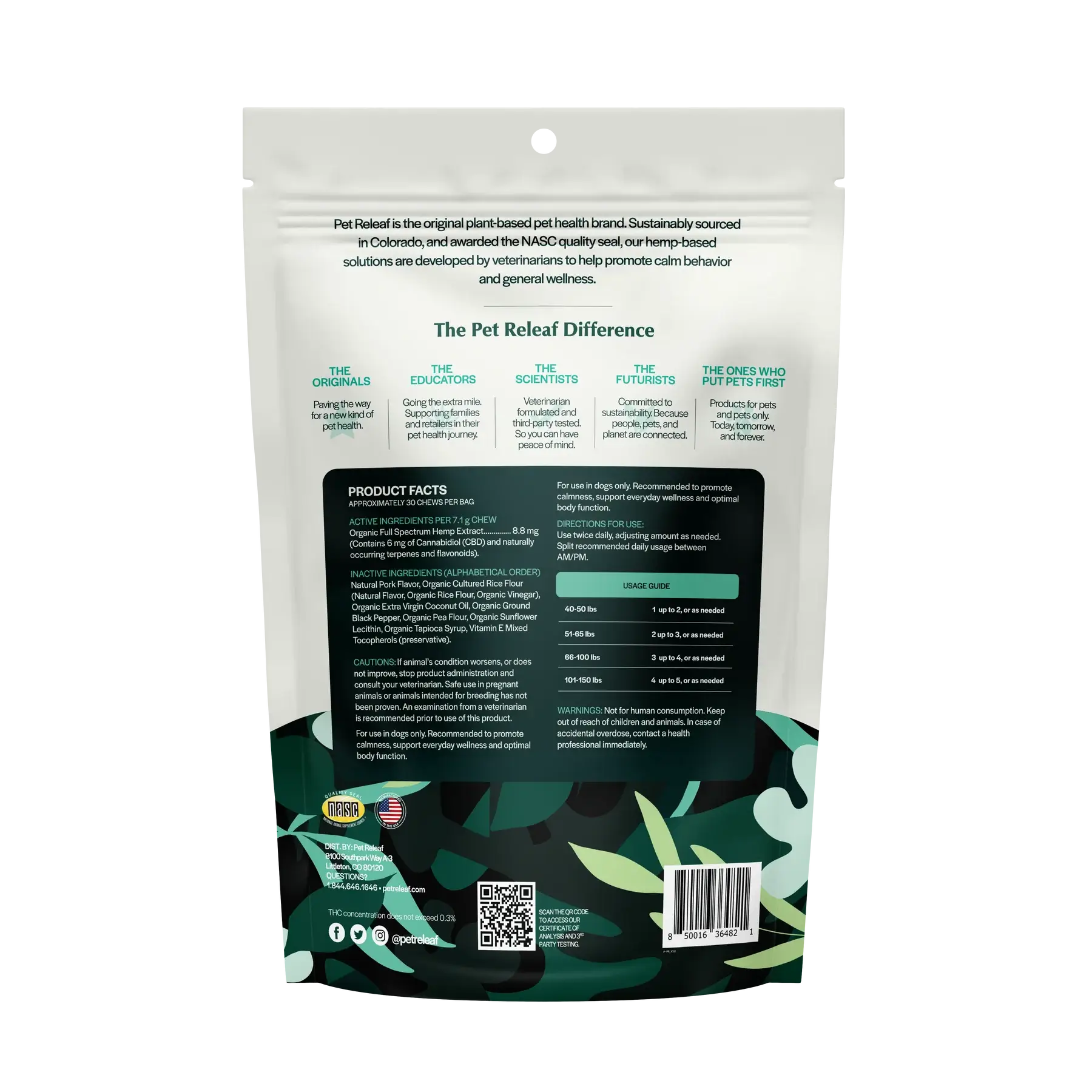 Stress Releaf Organic Hemp Edibites - Peppered Bacon Flavor