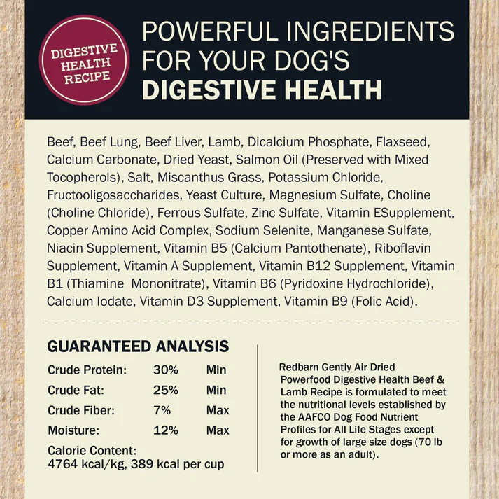 Dog Air Dried Beef & Lamb Gut Health