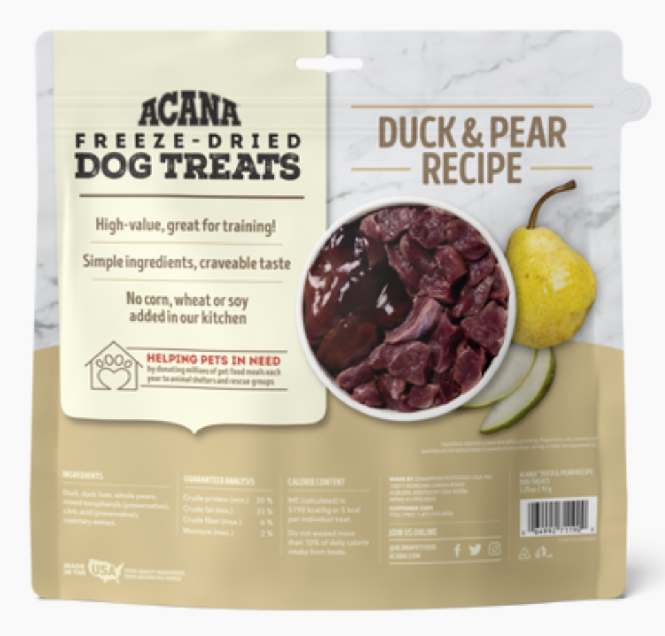 Freeze-Dried Treats - Duck & Pear Recipe