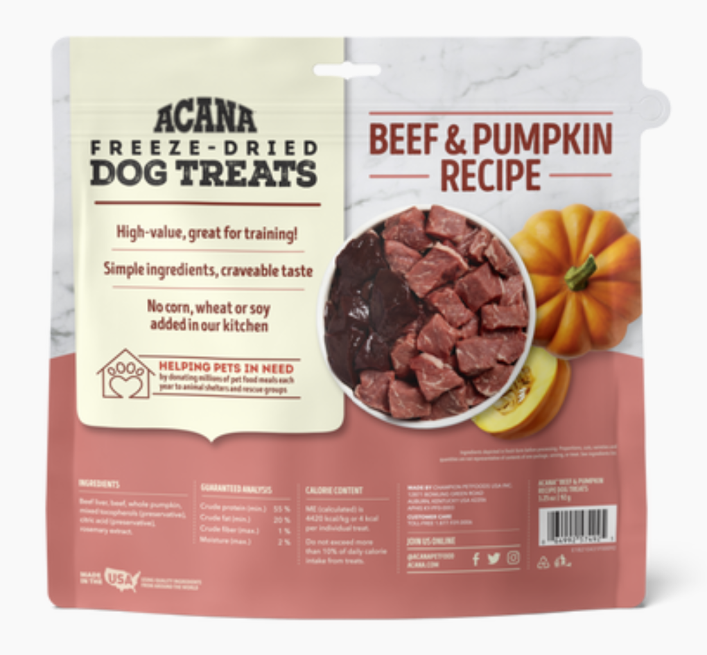 Freeze-Dried Treats - Beef & Pumpkin Recipe