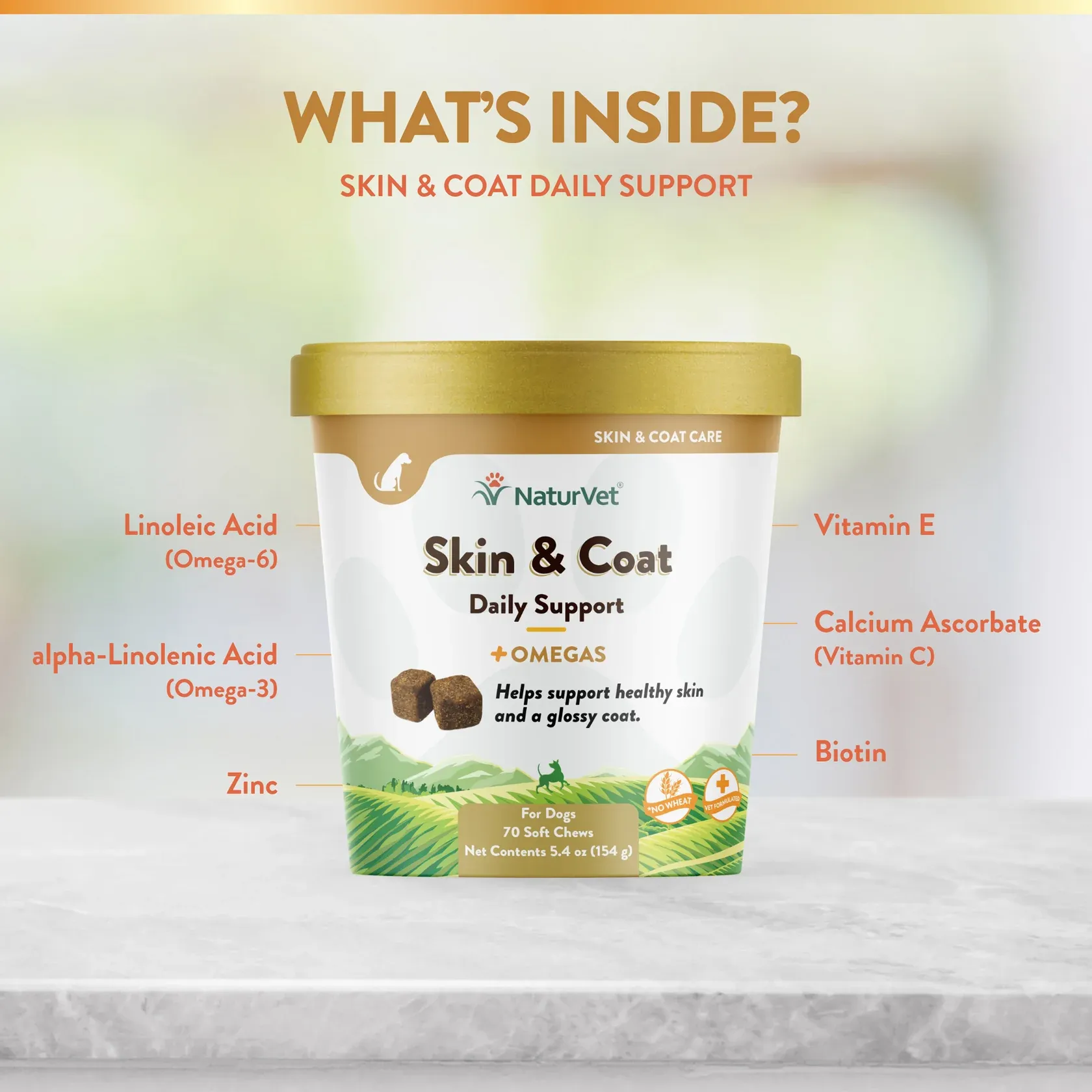 Skin & Coat Plus Breath Aid Soft Chew Cup