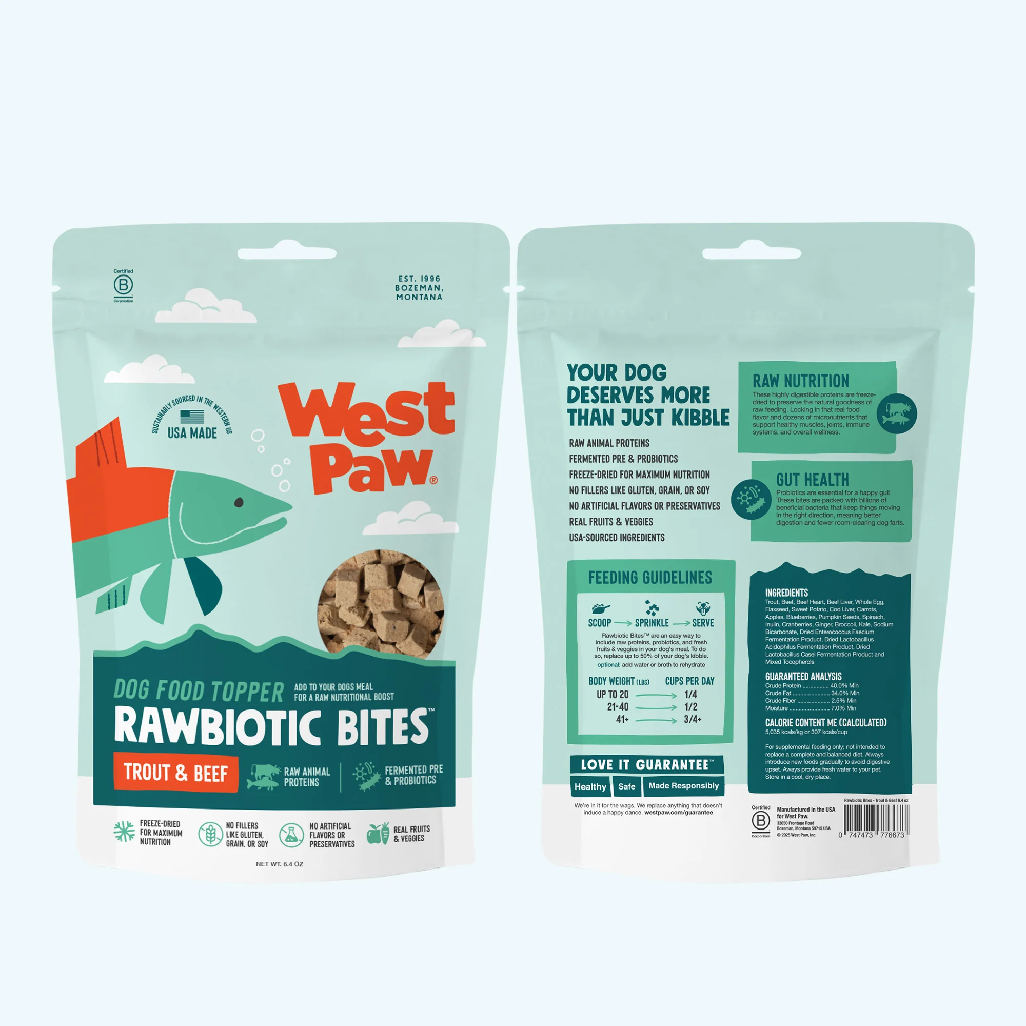 Rawbiotic Trout & Beef Dog Food Topper
