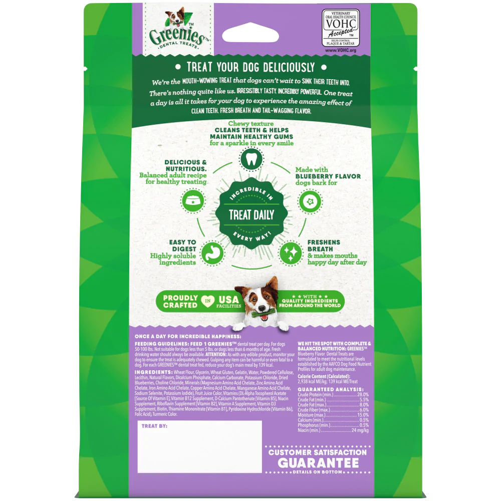 Greenies Blueberry Dental Treat - Large