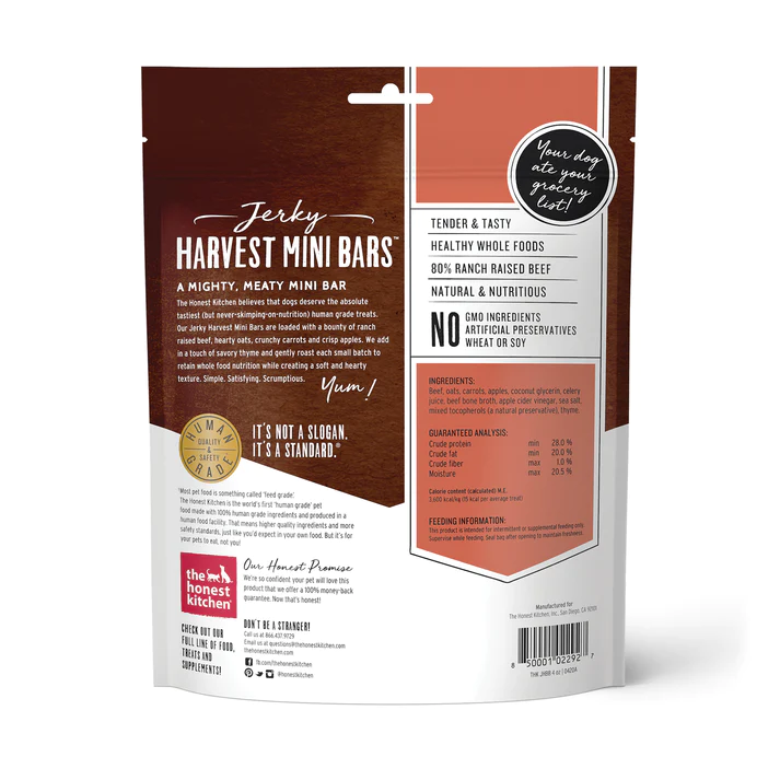 Jerky Harvest Mini Bars - Beef Recipe With Carrots & Apples