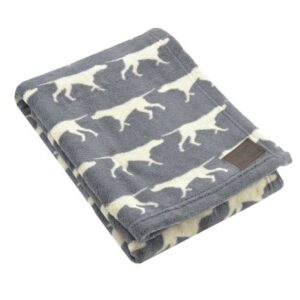 Blanket - Charcoal Dog Print