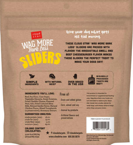 Wag More Bark Less® Sliders - Beef Cheeseburger